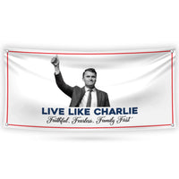 Charlie Kirk Is My Hero Banner Sign, Justice For Charlie Kirk Political Sign, A True Patriot Charlie Kirk Vinyl Banner with Metal Grommets