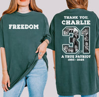 A True Patriot Charlie Kirk Sweatshirt, This Is The Turning Point Shirt, Charlie Kirk Is My Hero Sweatshirt, Front Back