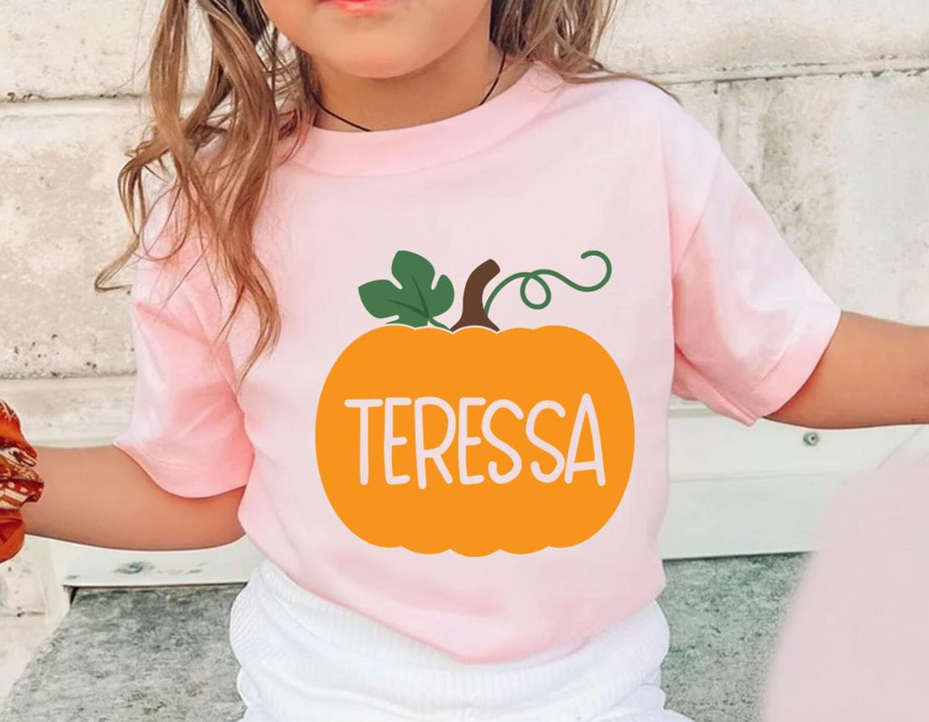 Personalized Pumpkin Baby Shirt, Custom Fall Baby Bodysuit, Cute Fall Toddler Shirt, Pumpkin Baby Tee, Autumn Baby Outfit, Thanksgiving Gift