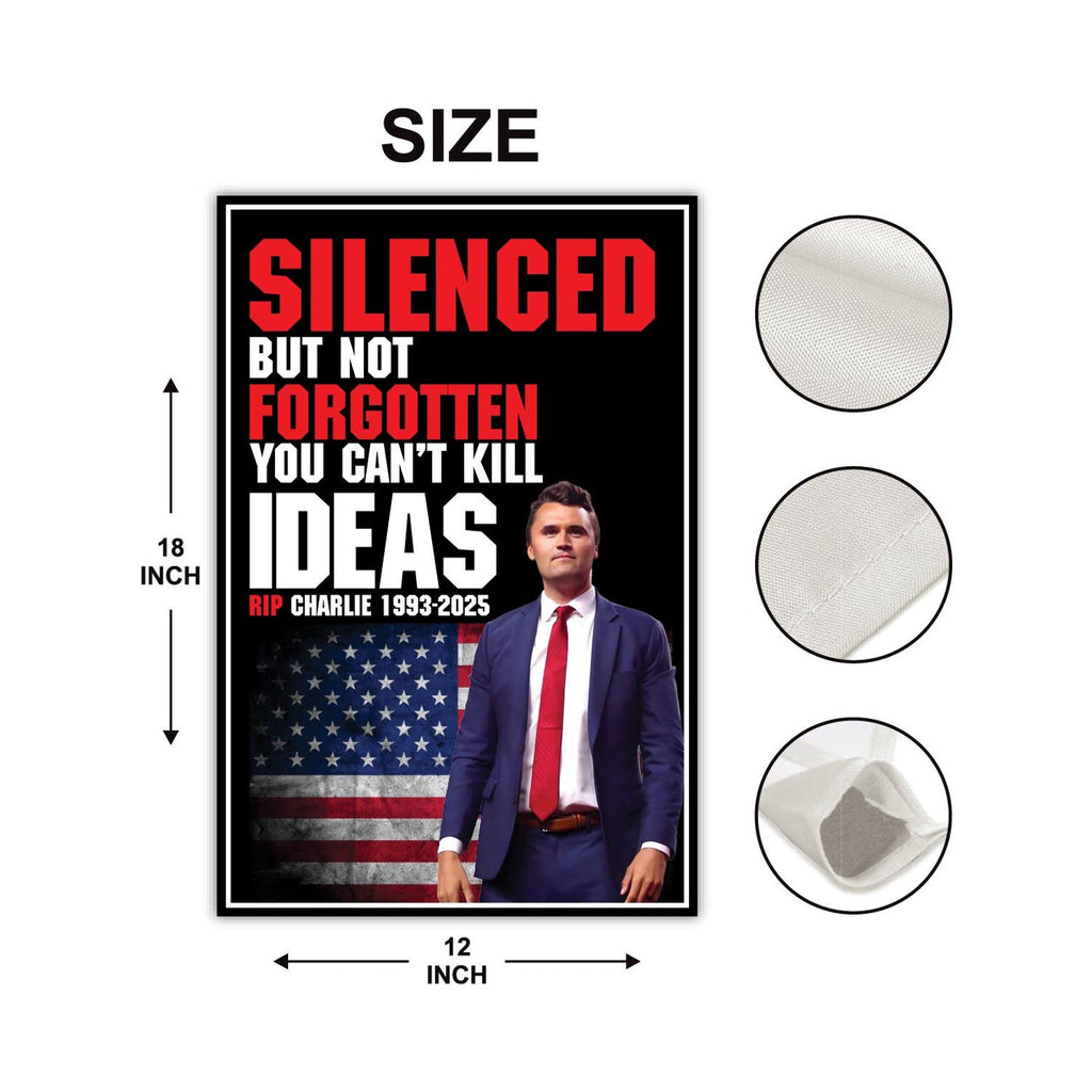 Justice for Charlie Garden Flag, A True Patriot Charlie Kirk Yard Flag, Charlie Kirk Is My Hero Outdoor Flag, Charlie Kirk Freedom Flag