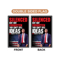 Justice for Charlie Garden Flag, A True Patriot Charlie Kirk Yard Flag, Charlie Kirk Is My Hero Outdoor Flag, Charlie Kirk Freedom Flag