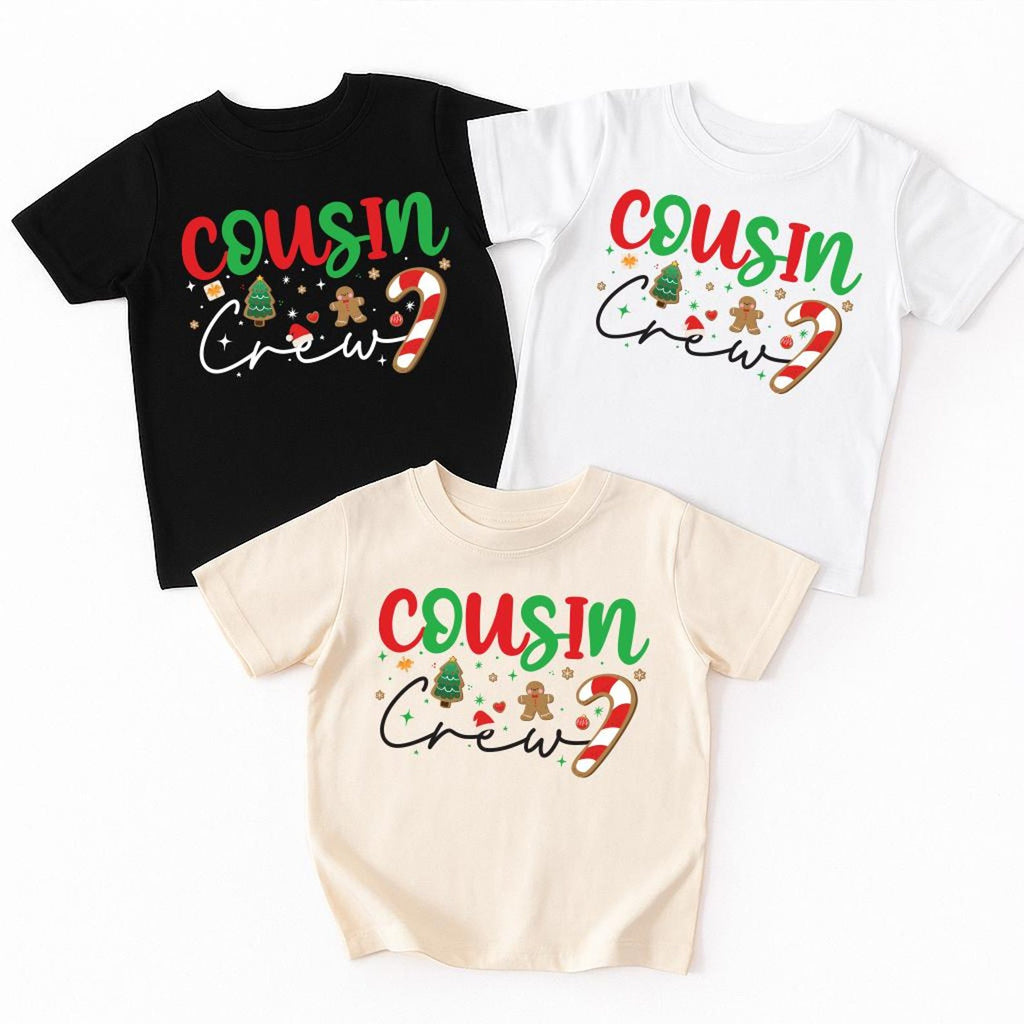 Matching Cousin Crew Christmas Baby Shirt, Family Holiday Mini Bodysuit, Cousin Crew Christmas Tee