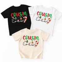 Matching Cousin Crew Christmas Baby Shirt, Family Holiday Mini Bodysuit, Cousin Crew Christmas Tee