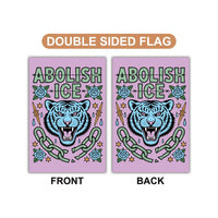 Abolish ICE Garden Flag, 12x18 Inch Double Sided, Democracy Not Oligarchy, Anti-Trump Flag, Resist Racism, Resist Fascism