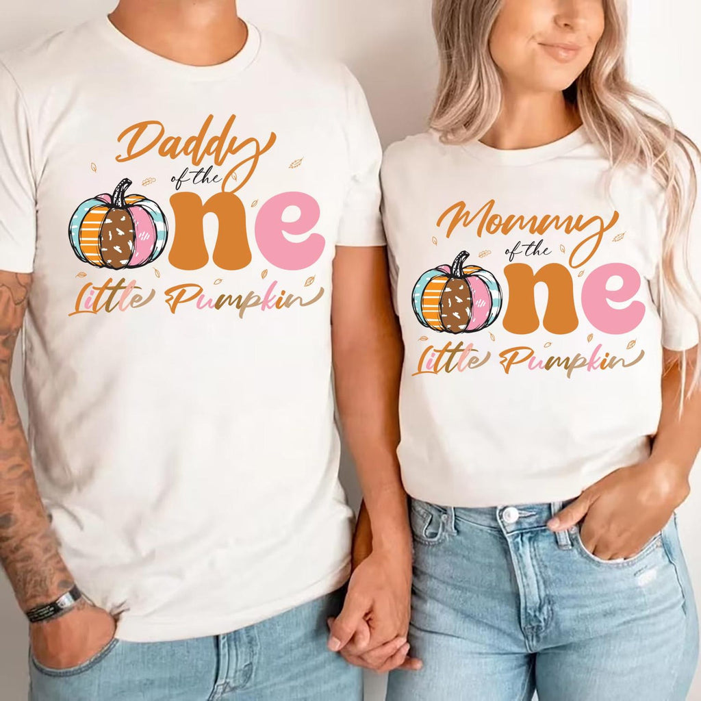 One Little Pumpkin First Birthday Shirt, Pumpkin Themed 1st Birthday Matching Shirt, Mama Little Pumpkin Tee, First Birthday Family Shirt
