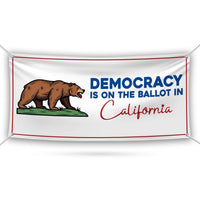 Yes on Prop 50 Banner Sign, Election Rigging Response Act Sign, Anti-Gerrymandering California, Political Vinyl Banner with Metal Grommets