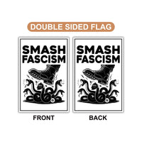 FIGHT FASCISM Garden Flag, 12x18 Inch Double Sided, Democracy Not Oligarchy, Anti-Trump Flag, Resist Racism, Resist Fascism