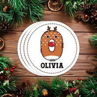 Personalized Christmas Present Labels, Custom Vinyl Sticker Sheets, Xmas Gift Name Tags, Holiday Wrapping Labels, Any Name Stickers