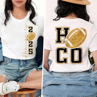 Hoco 2025 Shirt, Homecoming 2025 Shirt, High School Homecoming Football Tee, Front Back