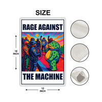 Portland Frog Anti-ICE Protest Garden Flag, Double Sided, No Kings In America, Protect Democracy, Anti-Trump Flag, Resist Fascism Flag