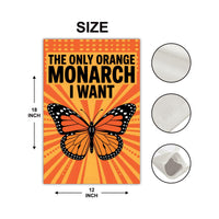 No Kings In America Garden Flag, Double Sided, The Only Orange Monarch I Want, Anti-Trump, Resist Racism Flag, Resist Fascism Flag
