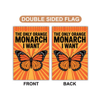 No Kings In America Garden Flag, Double Sided, The Only Orange Monarch I Want, Anti-Trump, Resist Racism Flag, Resist Fascism Flag