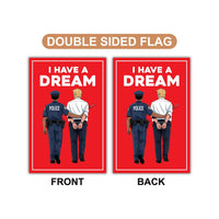 No Kings In America Garden Flag, Double Sided, I Have A Dream, Anti-Trump, Resist Racism Flag, Resist Fascism Flag