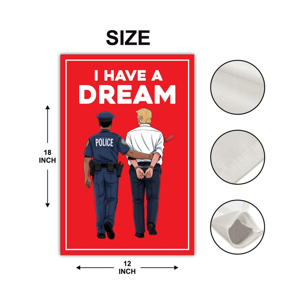 No Kings In America Garden Flag, Double Sided, I Have A Dream, Anti-Trump, Resist Racism Flag, Resist Fascism Flag