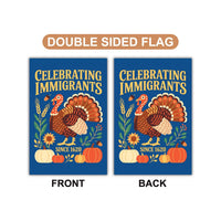 Anti-Trump Pro Immigrant Fall Protest Garden Flag, Thanksgiving Resist Fascism Yard Flag, Subtle Political Decor, Harvest Fall Outdoor Flag