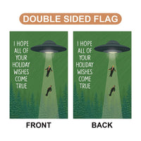 UFO Take Our Leaders Protest Garden Flag, Double Sided, No Kings In America, Protect Democracy, Anti-Trump Flag, Resist Fascism Flag