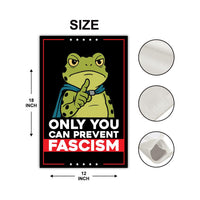 Portland Frog Anti-ICE Protest Garden Flag, Double Sided, No Kings In America, Protect Democracy, Anti-Trump Flag, Resist Fascism Flag