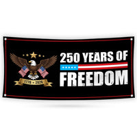 America 250 Anniversary 250 YEARS Banner Sign - Anti-Trump, No Kings, Protect Democracy, Resist Fascism Vinyl Banner with Metal Grommets