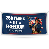 America 250 Anniversary 250 YEARS Banner Sign - Anti-Trump, No Kings, Protect Democracy, Resist Fascism Vinyl Banner with Metal Grommets
