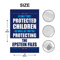 The Epstein Files Protest Garden Flag, Double Sided, No Kings In America, Protect Democracy, Anti-Trump Flag, Anti Fascist Flag