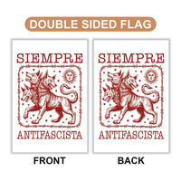 Siempre Antifascista Protest Garden Flag, Double Sided, No Kings In America, Protect Democracy, Anti-Trump Flag, Anti Fascist Flag