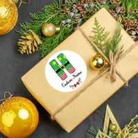 Personalized Christmas Present Labels, Custom Vinyl Sticker Sheets, Xmas Gift Name Tags, Holiday Wrapping Labels, Any Name Stickers