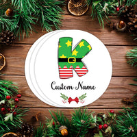 Personalized Christmas Present Labels, Custom Vinyl Sticker Sheets, Xmas Gift Name Tags, Holiday Wrapping Labels, Any Name Stickers