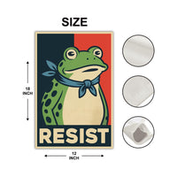 Portland Frog Anti-ICE Protest Garden Flag, Double Sided, No Kings In America, Protect Democracy, Anti-Trump Flag, Resist Fascism Flag