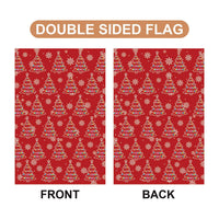 Subtle Anti-Trump Christmas Garden Flag, F*ck Trump, Resist Fascism Yard Flag, Protest MAGA Political Decor, Christmas Lights Outdoor Flag