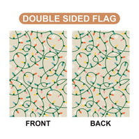 Subtle Anti-Trump Christmas Garden Flag, F*ck Trump, Resist Fascism Yard Flag, Protest MAGA Political Decor, Christmas Lights Outdoor Flag