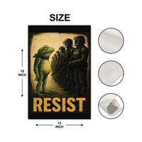 Portland Frog Anti-ICE Protest Garden Flag, Double Sided, No Kings In America, Protect Democracy, Anti-Trump Flag, Resist Fascism Flag