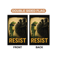 Portland Frog Anti-ICE Protest Garden Flag, Double Sided, No Kings In America, Protect Democracy, Anti-Trump Flag, Resist Fascism Flag