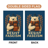Resist Fascism Christmas Protest Garden Flag, Double Sided, No Kings In America, Protect Democracy, Anti-Trump Flag, Anti Fascist Flag