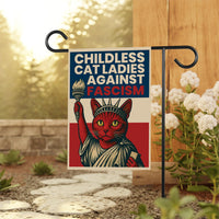 Childless Cat Ladies Against Fascism Protest Garden Flag, Double Sided, No Kings, Protect Democracy, Anti-Trump Flag, Resist Fascist Flag