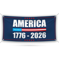 America 250 Anniversary 250 YEARS Banner Sign - Anti-Trump, No Kings, Protect Democracy, Resist Fascism Vinyl Banner with Metal Grommets
