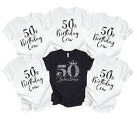 50 And Fabulous Shirt, 50th Birthday Shirt, 50th Birthday Crew Tee
