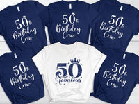 50 And Fabulous Shirt, 50th Birthday Shirt, 50th Birthday Crew Tee