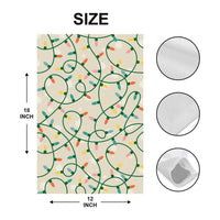 Subtle Anti-Trump Christmas Garden Flag, F*ck Trump, Resist Fascism Yard Flag, Protest MAGA Political Decor, Christmas Lights Outdoor Flag