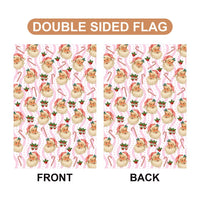 Subtle Anti-Trump Christmas Garden Flag, F*ck Trump, Resist Fascism Yard Flag, Protest MAGA Political Decor, Christmas Santa Outdoor Flag