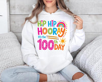 Hip Hip Hooray It's The 100th Day Hoodie, Funny 100th Day of School Shirt, 100th Day of School Hoodie