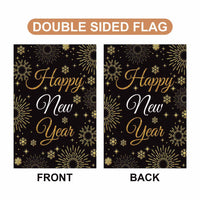 Happy New Year 2026 Garden Flag, New Year’s Eve Yard Flag, Holiday Welcome New Year Fence Front Porch Yard Decorations, Eve Party Decor Flag