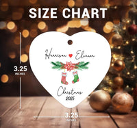 Personalized Couple Ornament 2025, Together Ceramic Keepsake, New Couple Christmas Ornament, Romantic Gift for Couple, Holiday Decoration