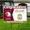 Personalized College Bound Future Yard Sign, College Logo Sign, Custom Graduate College University Bound Future Yard Sign with Metal H-Stake