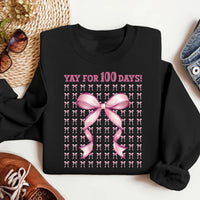 100 Days of School Sweatshirt, 100 Day Shirt, Yay 100th Day of School Celebration Gift, Retro Teacher Sweatshirt