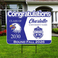 Personalized College Bound Future Yard Sign, College Logo Sign, Custom Graduate College University Bound Future Yard Sign with Metal H-Stake