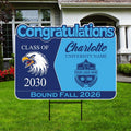 Personalized College Bound Future Yard Sign, College Logo Sign, Custom Graduate College University Bound Future Yard Sign with Metal H-Stake