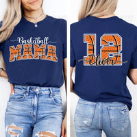 Customizable Basketball Mom Shirt, Game Day Basketball Shirt, Personalized Team Name Tee, Front Back