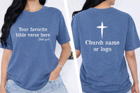Custom Christian Shirt, Bible Verse Shirt, Church Logo Tee, Front Back