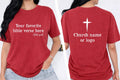Custom Christian Shirt, Bible Verse Shirt, Church Logo Tee, Front Back
