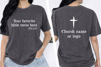 Custom Christian Shirt, Bible Verse Shirt, Church Logo Tee, Front Back